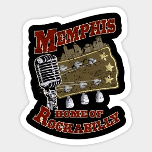 Memphis Home of Rockabilly Sticker